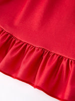 Rylee Faith Designs Valentine's Day Three - Piece Solid Red, Pink, Striped Dress - 