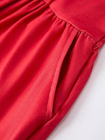Rylee Faith Designs Valentine's Day Three - Piece Solid Red, Pink, Striped Dress - 