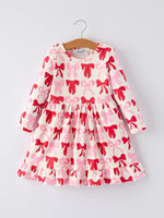 Rylee Faith Designs Valentine's Day Three - Piece Solid Red, Pink, Striped Dress - 