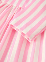 Rylee Faith Designs Valentine's Day Three - Piece Solid Red, Pink, Striped Dress - 