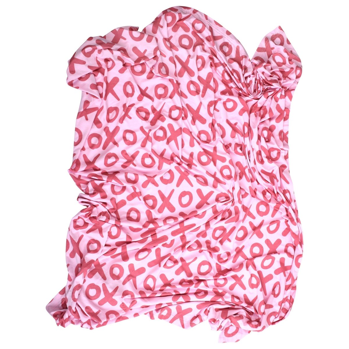 Three Little Tots Valentine's Day XOXO Bamboo Newborn Swaddle Blanket - 