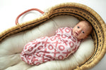 Three Little Tots Valentine's Day XOXO Bamboo Newborn Swaddle Blanket - 