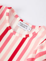 Rylee Faith Designs Valentine’s Girls Long Sleeve 3 - Piece Dress Set with Hearts and Stripes - 