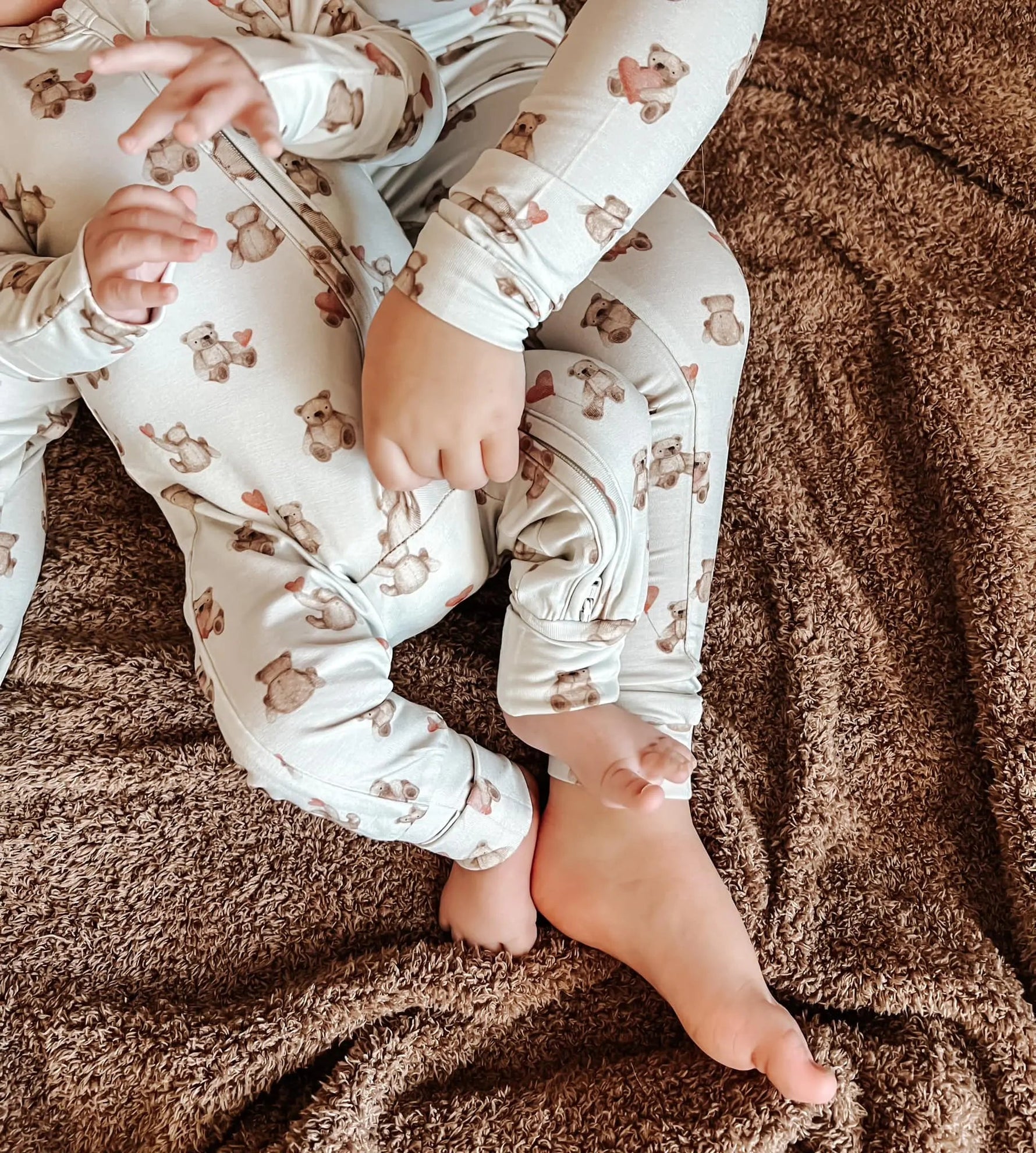 Little Joy Co. Valentines Teddy Bear 2pc Bamboo Pajamas - 