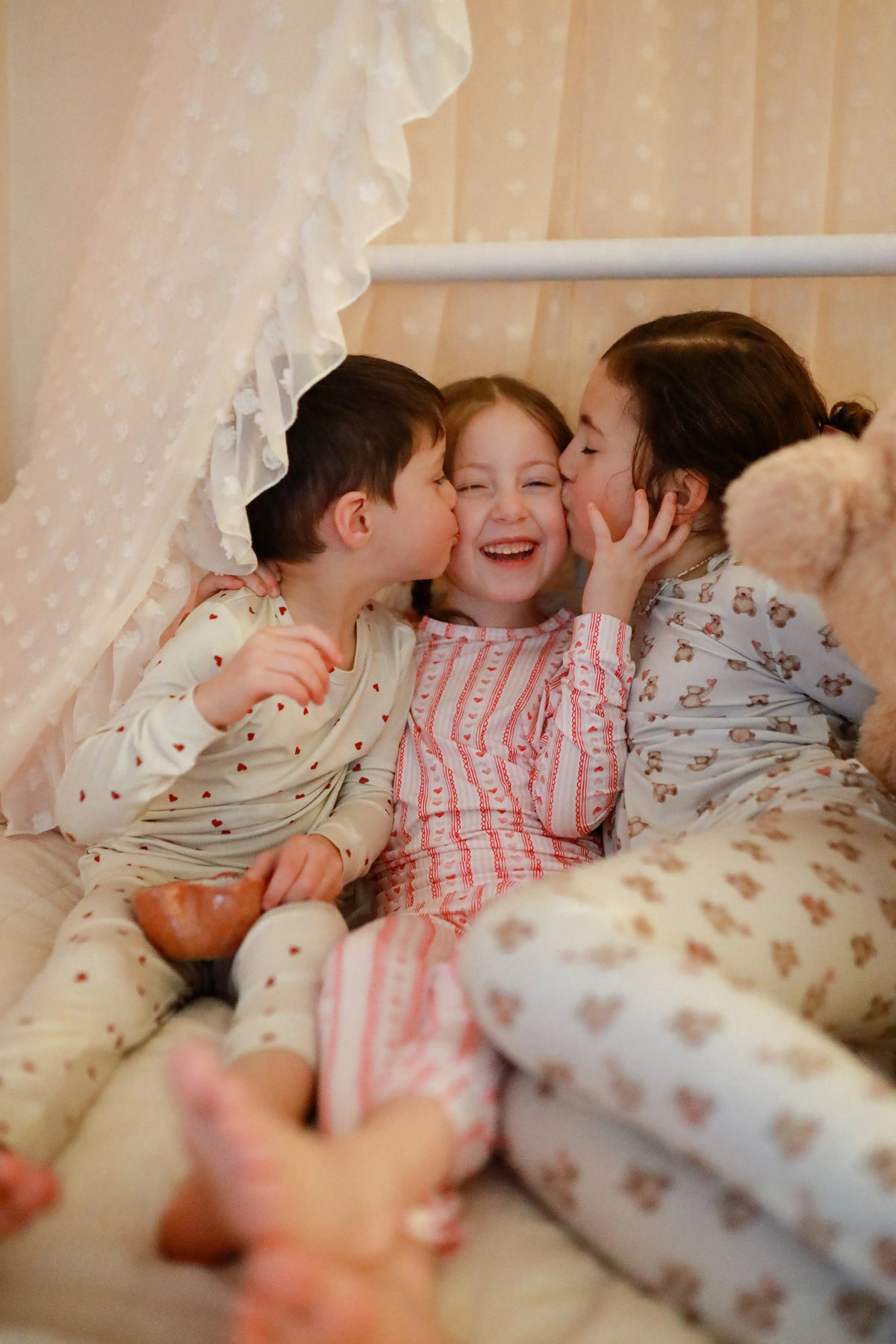 Little Joy Co. Valentines Teddy Bear 2pc Bamboo Pajamas - 