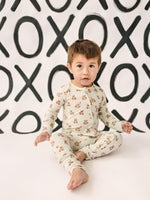 Little Joy Co. Valentine's Teddy Bear Bamboo Zippy Pajamas - 