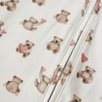 Little Joy Co. Valentine's Teddy Bear Bamboo Zippy Pajamas - 