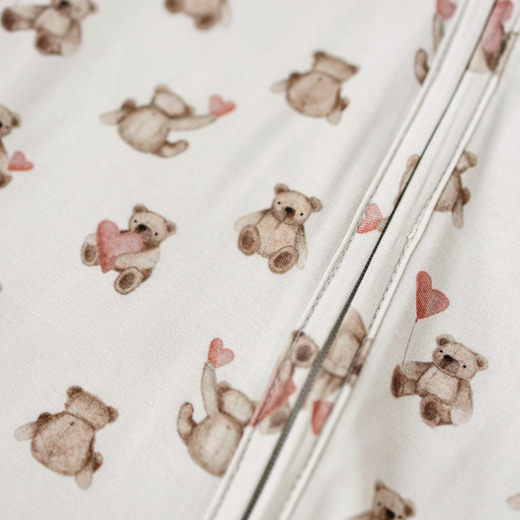 Little Joy Co. Valentine's Teddy Bear Bamboo Zippy Pajamas - 