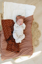 Mebie Baby Vanilla Organic Cotton Ribbed Snap Footed Pajamas For Babies - 