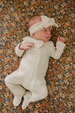 Mebie Baby Vanilla Organic Cotton Ribbed ZipperEveretts Place