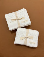 Little Mae & Co Vanilla Pointelle Knit Baby Blanket By Little Mae And Co - Everetts Place Boutique - 