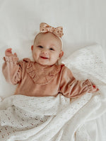 Little Mae & Co Vanilla Pointelle Knit Baby Blanket By Little Mae And Co - Everetts Place Boutique - 