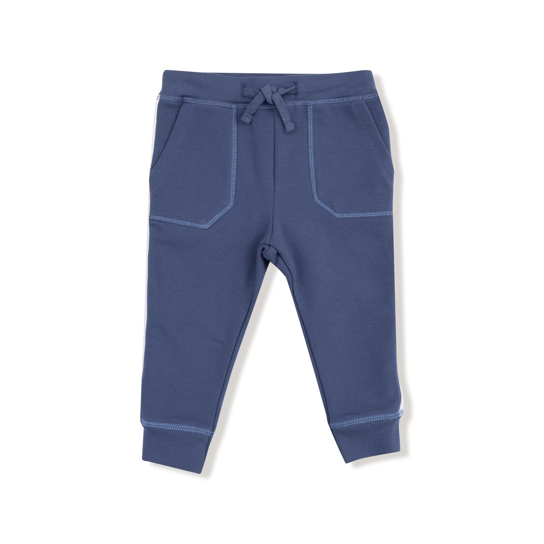 Angel Dear Varsity Stripe Jogger for Kids in Soft French Terry - 