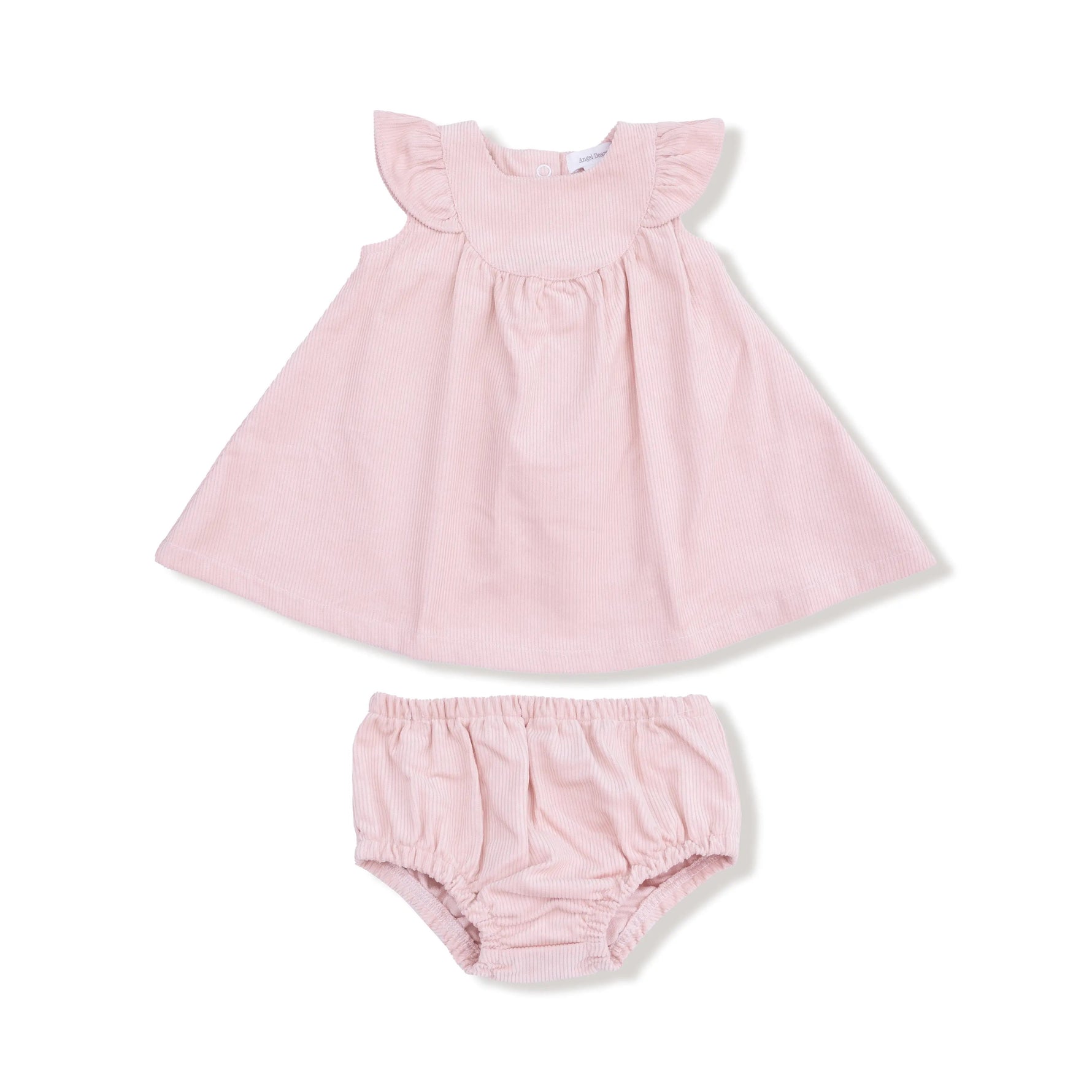 Angel Dear Veiled Pink - Scoop Yoke with Ruffle Dress + Bloomer - 