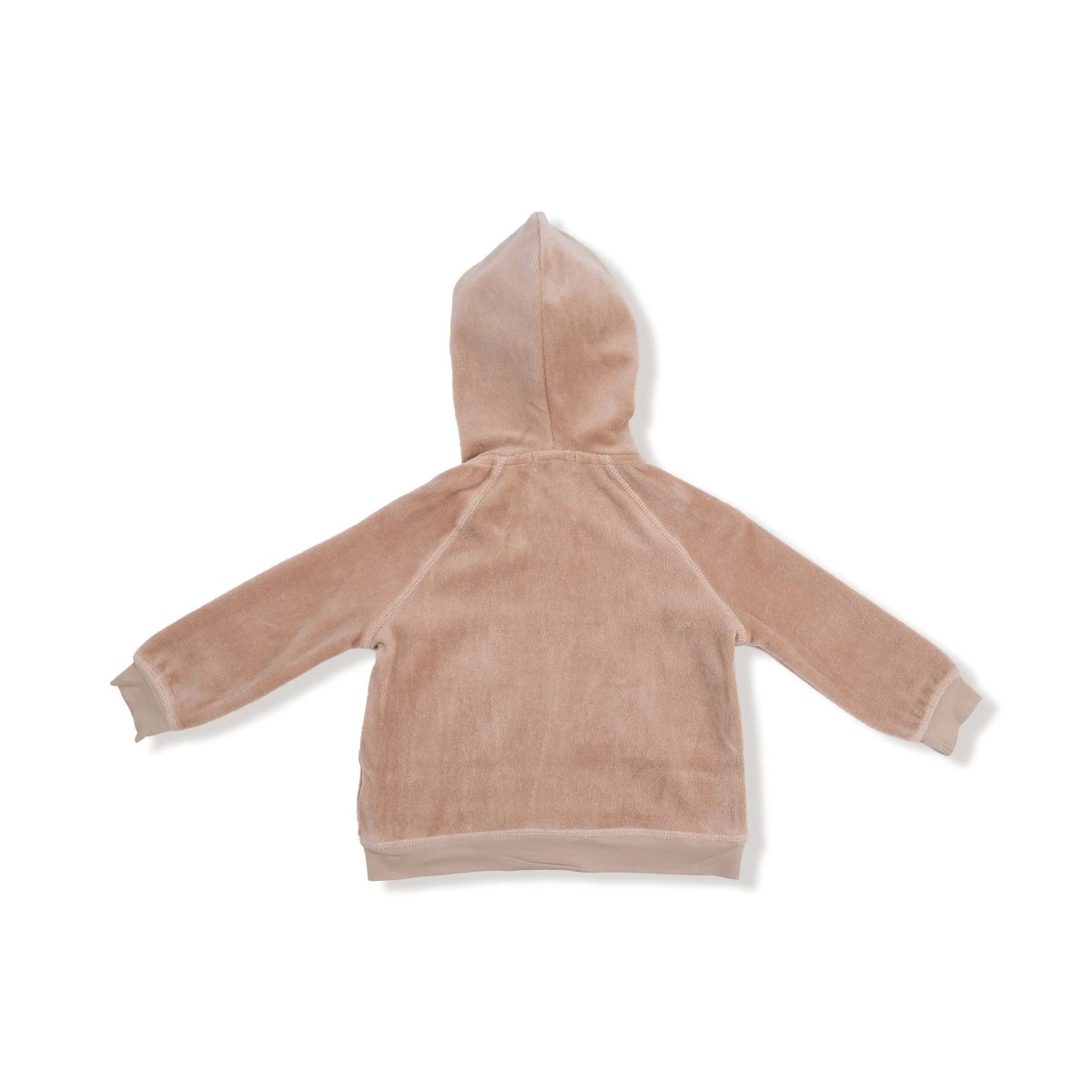 Angel Dear Velour Bear Ears Zip Hoodie And Varsity Stripe Jogger Set - Everetts Place Boutique - 