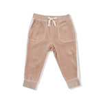 Angel Dear Velour Bear Ears Zip Hoodie And Varsity Stripe Jogger Set - Everetts Place Boutique - 