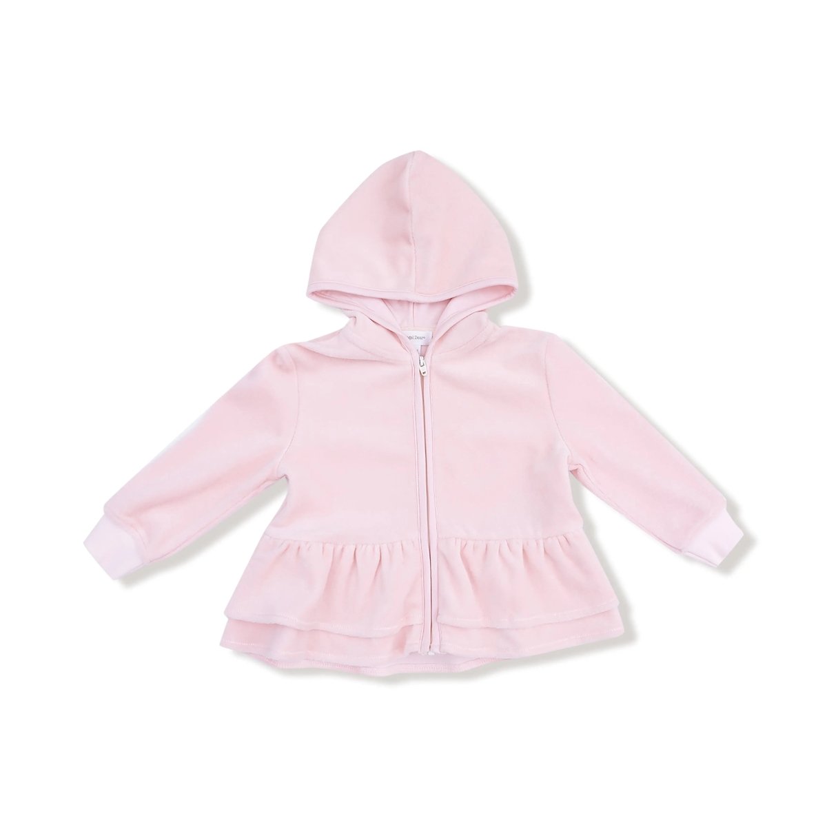 Angel Dear Velour Zip Peplum Hoodie And Jogger Set For Girls And Kids - Everetts Place Boutique - 