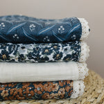Mebie Baby Venetian Floral + Autumn Bloom Lace Muslin Quilt - 
