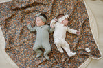 Mebie Baby Venetian Floral + Autumn Bloom Lace Muslin Quilt - 
