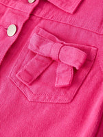 Rylee Faith Designs Vibrant Denim Top for Girls with Durable Fabric for Casual Style - 