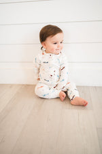 Harp Angel Boutique Vintage Airplane Baby Pajamas | Zipper Romper - 