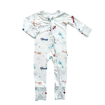 Harp Angel Boutique Vintage Airplane Baby Pajamas | Zipper Romper - 