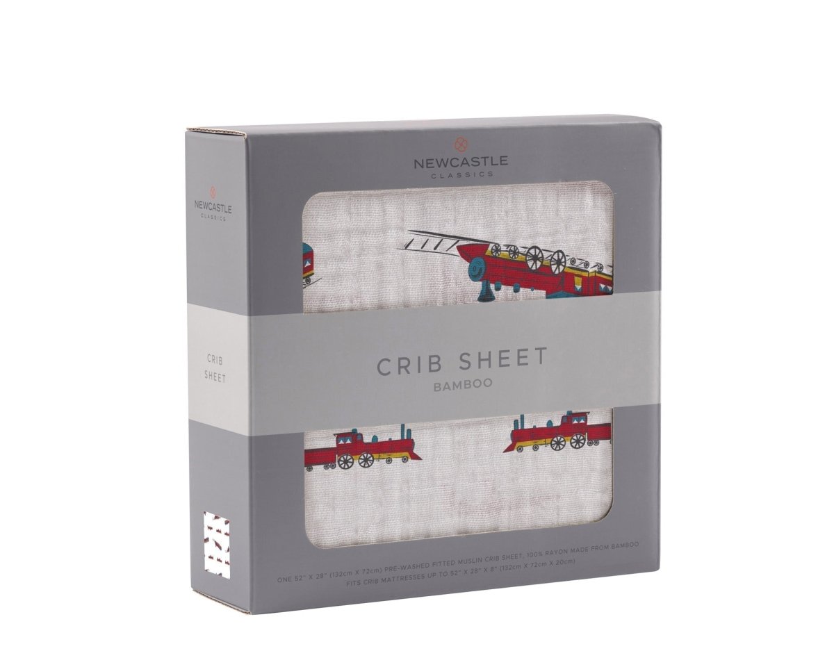 Newcastle Classics Vintage Bamboo Crib Sheet with Soft Breathable Fabric for Baby Nursery - 