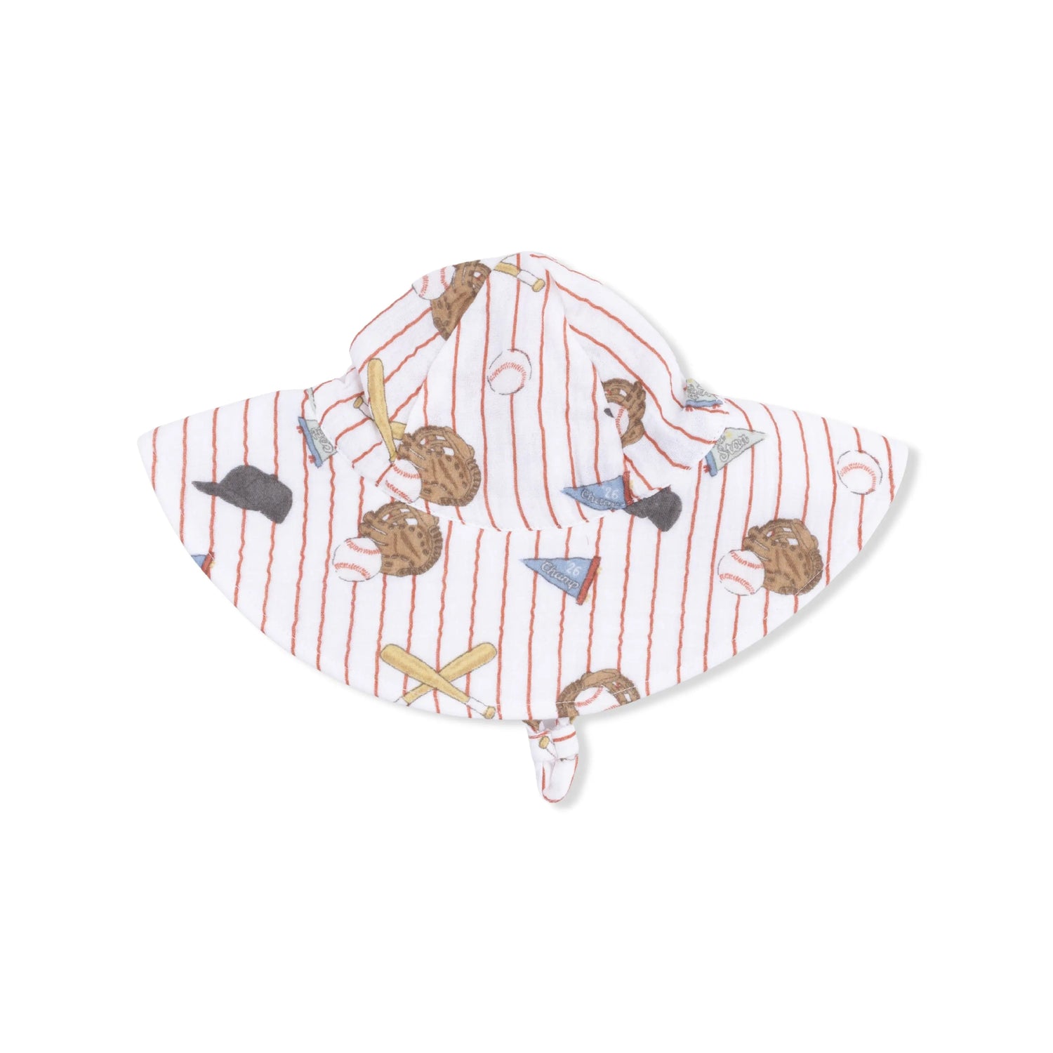 Angel Dear Vintage Baseball Stripe - Wide Brim Sun Hat - 