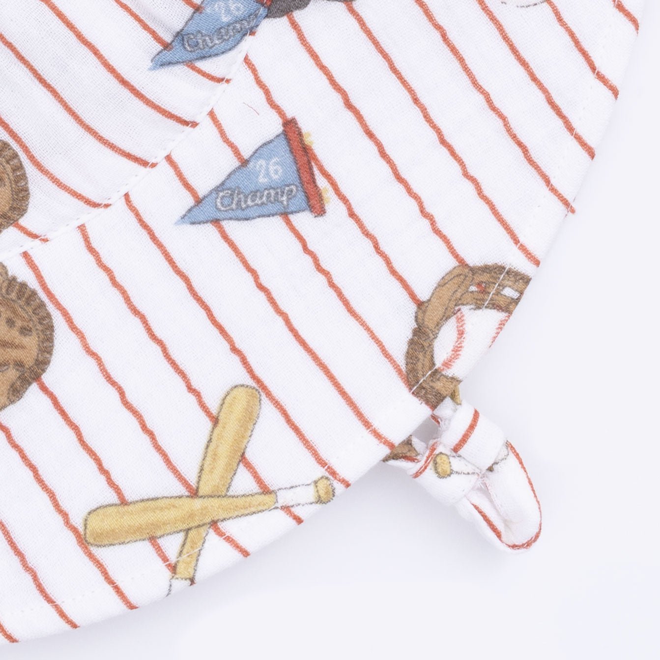 Angel Dear Vintage Baseball Stripe - Wide Brim Sun Hat - 