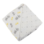 Newcastle Classics Vintage Bicycle Bamboo Muslin Blanket for Cozy Kids Comfort - 