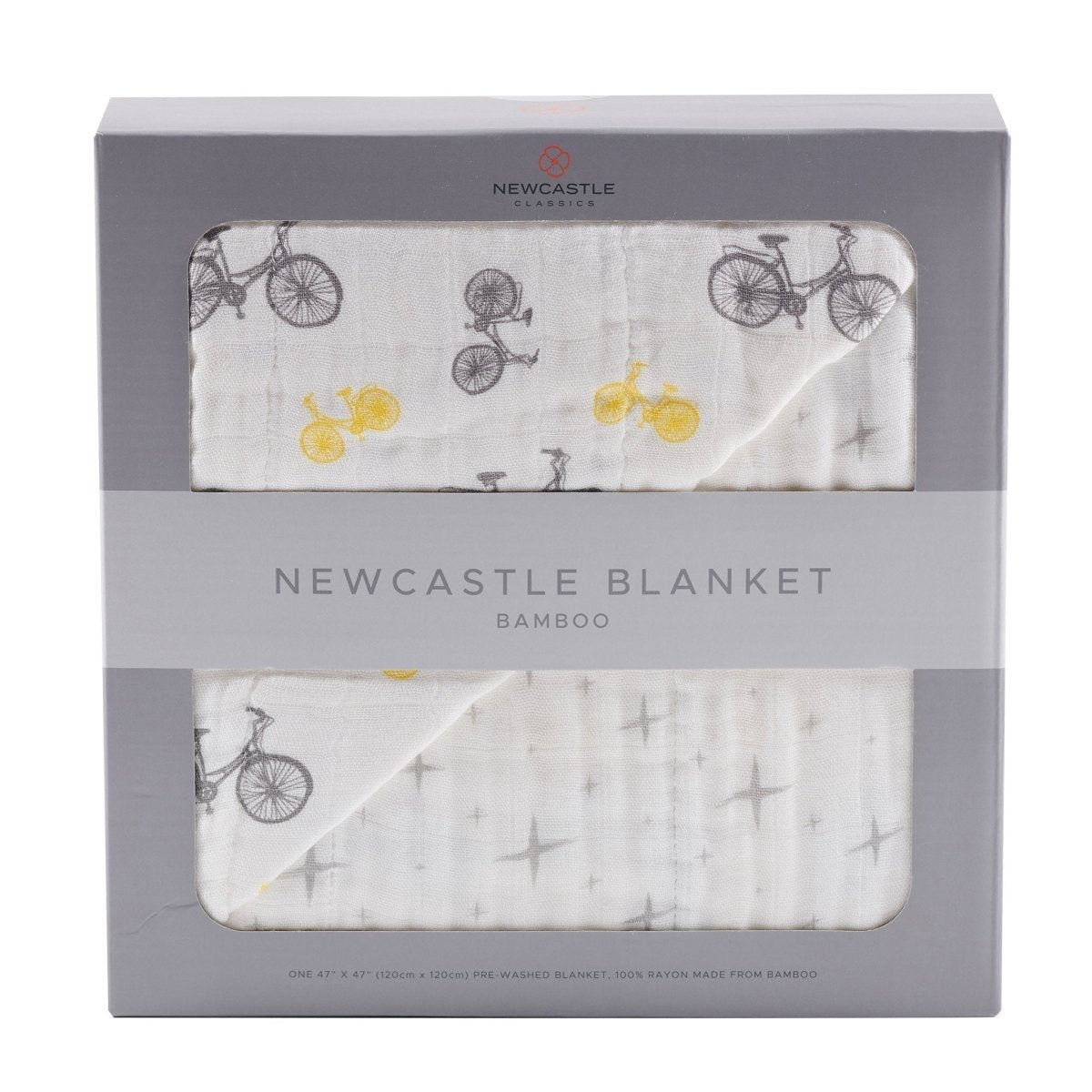 Newcastle Classics Vintage Bicycle Bamboo Muslin Blanket for Cozy Kids Comfort - 