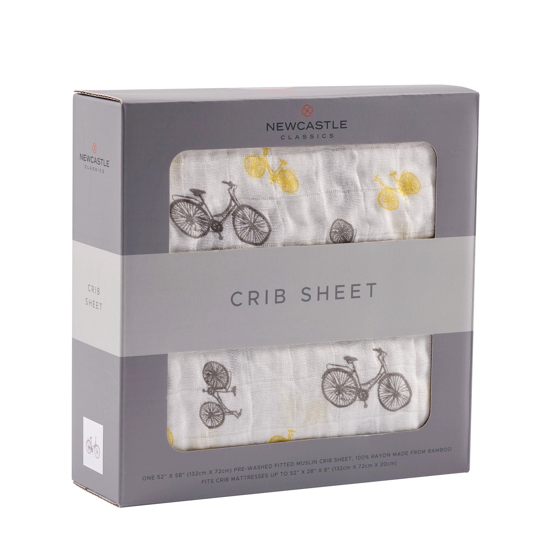 Vintage Bamboo Muslin Crib Sheet Soft Breathable Comfy Crib Bedding 28x52 Inches Newcastle Classics