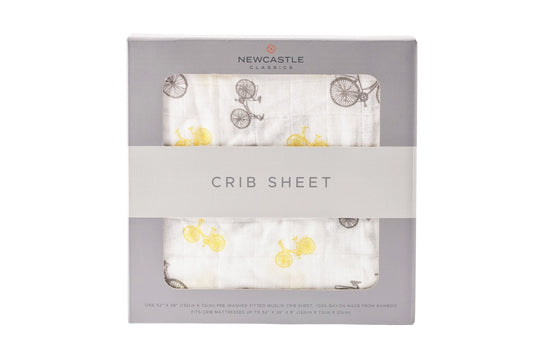 Vintage Bamboo Muslin Crib Sheet Soft Breathable Comfy Crib Bedding 28x52 Inches Newcastle Classics