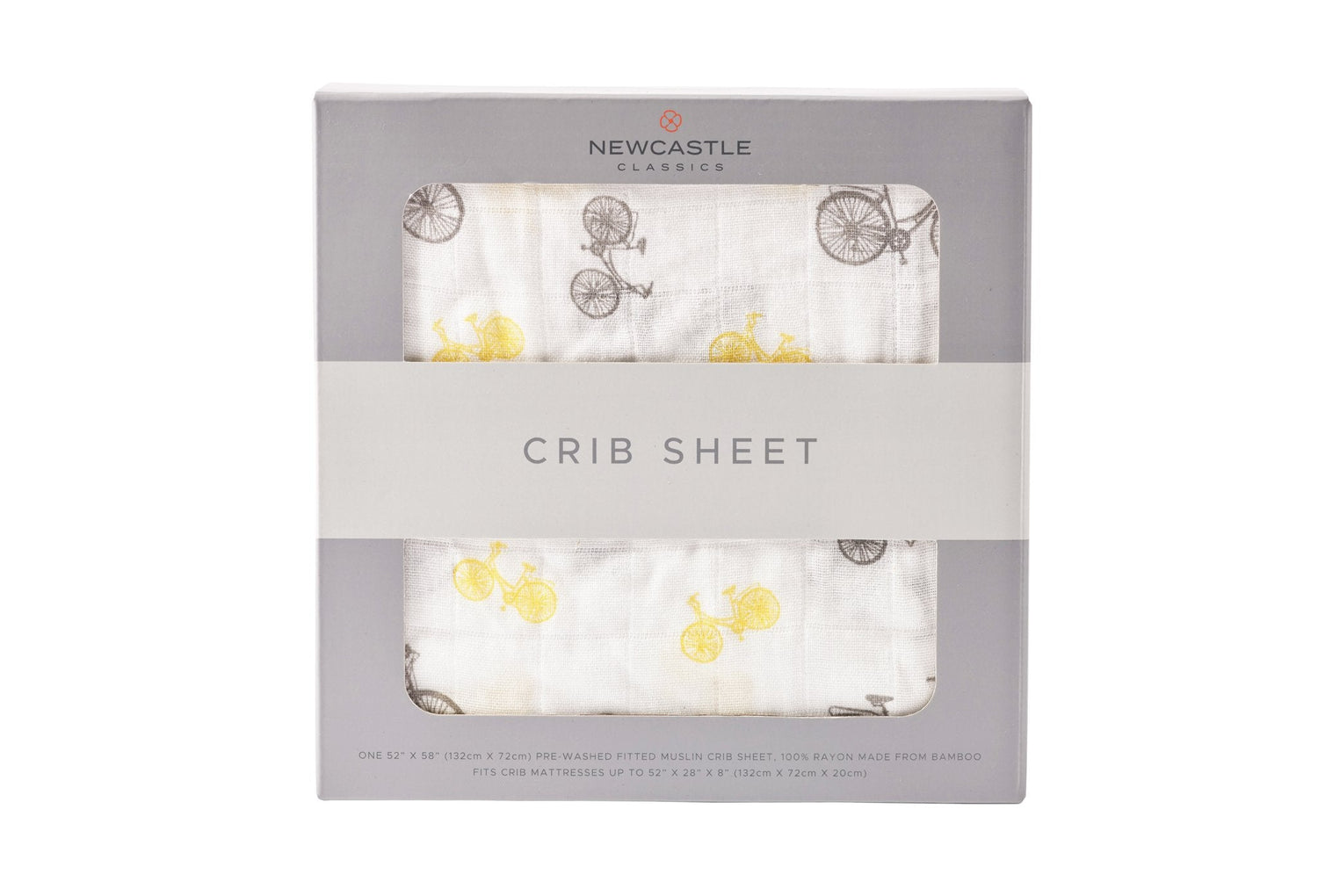 Newcastle Classics Vintage Bicycle Bamboo Muslin Crib Sheet