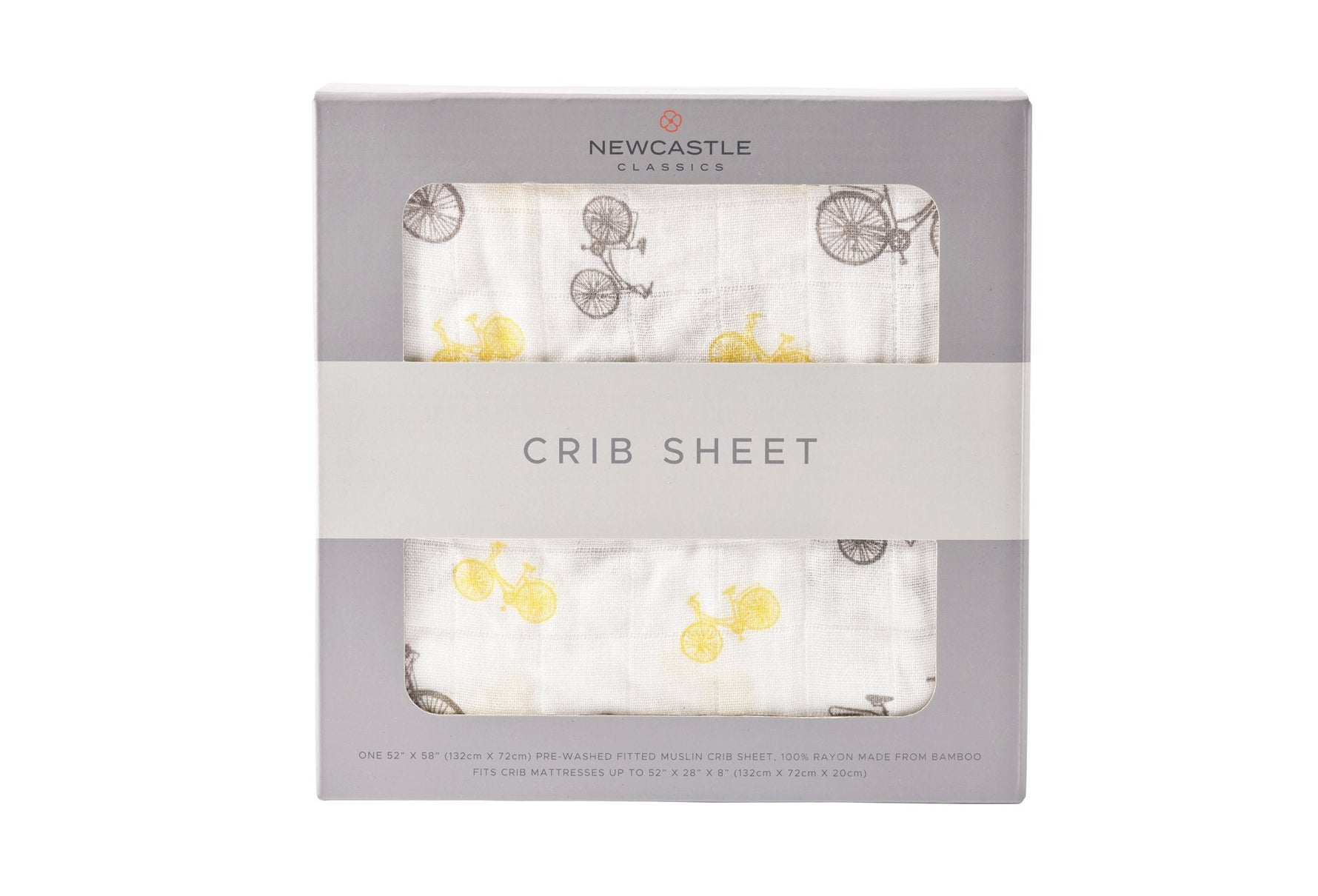 Newcastle Classics Vintage Bicycle Bamboo Muslin Crib Sheet