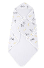 Newcastle Classics Vintage Bicycle Bamboo Muslin Hooded Towel Set for Cozy Kids - Baby & Toddler > Baby Bathing Hooded Towel Set