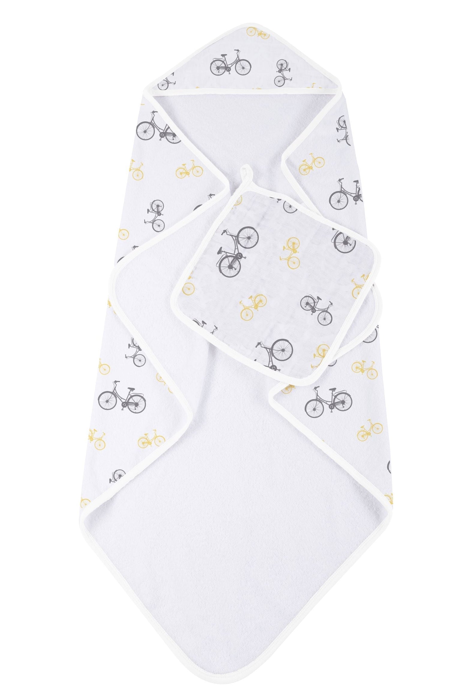 Newcastle Classics Vintage Bicycle Bamboo Muslin Hooded Towel Set for Cozy Kids - Baby & Toddler > Baby Bathing Hooded Towel Set