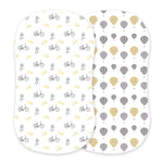 Newcastle Classics Whimsical Bamboo Changing Pad Cover with Vintage Print for Babies - Baby & Toddler > Diapering > Changing Mat & Tray Covers > Diaper Changing Pad Covers Bamboo Bassinet Sheet