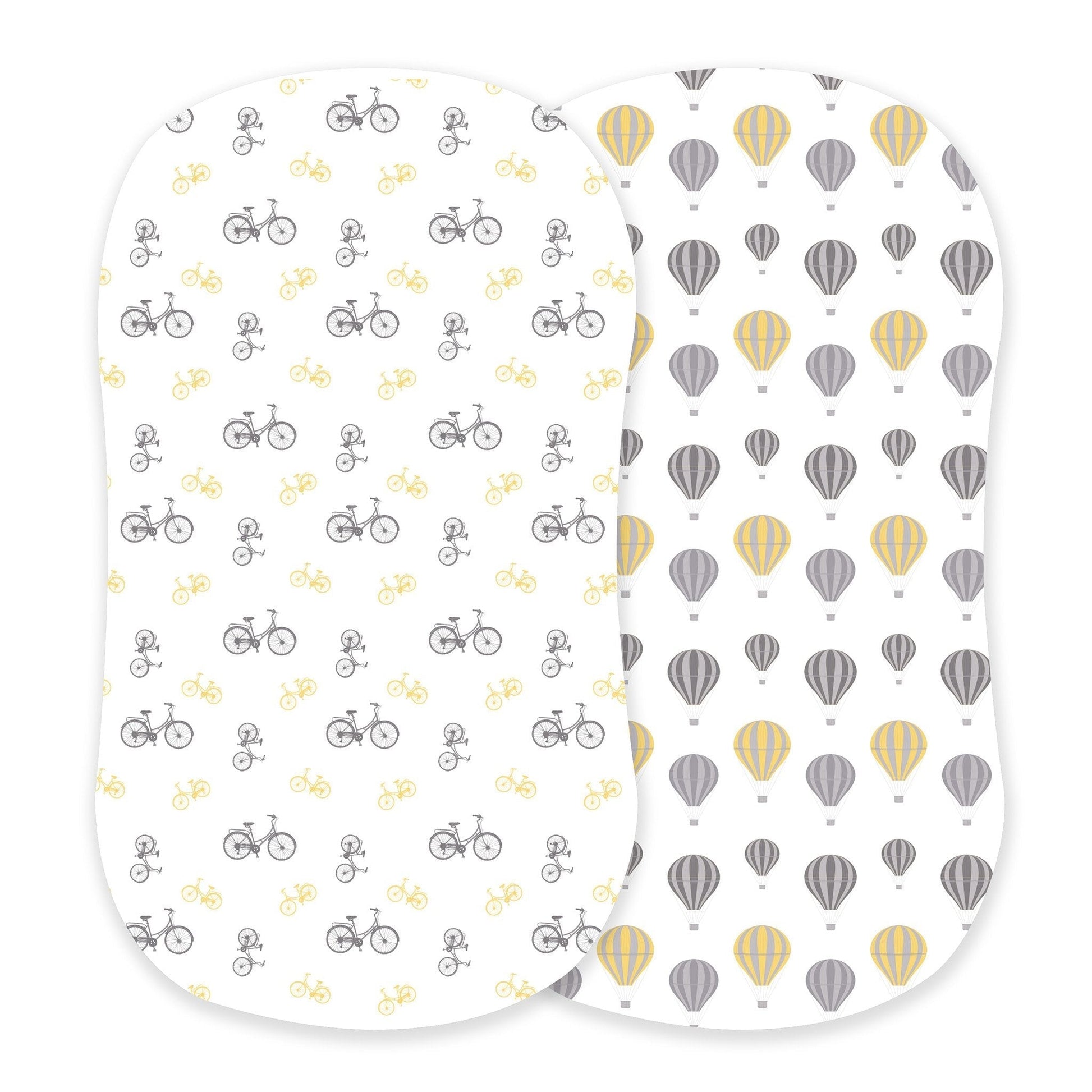 Vintage Bicycles and Hot Air Balloon Bamboo Changing Pad Cover Bassinet Sheet Newcastle Classics
