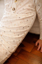 Little Joy Co. Vintage Blooms 2pc Bamboo Henley Pajamas For Kids Cozy - Everetts Place Boutique - 