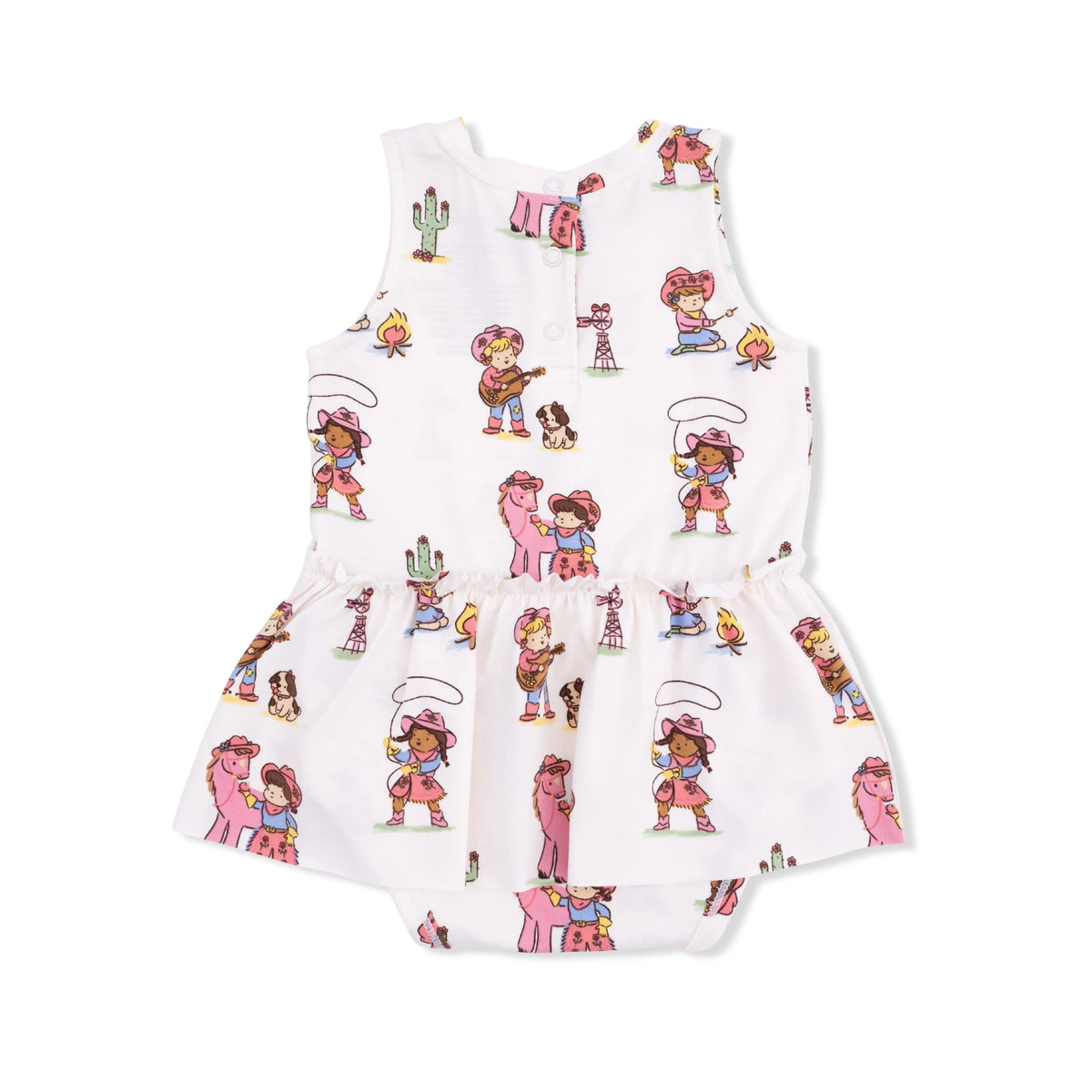 Angel Dear Vintage Cowgirls - Bodysuit with Skirt - 