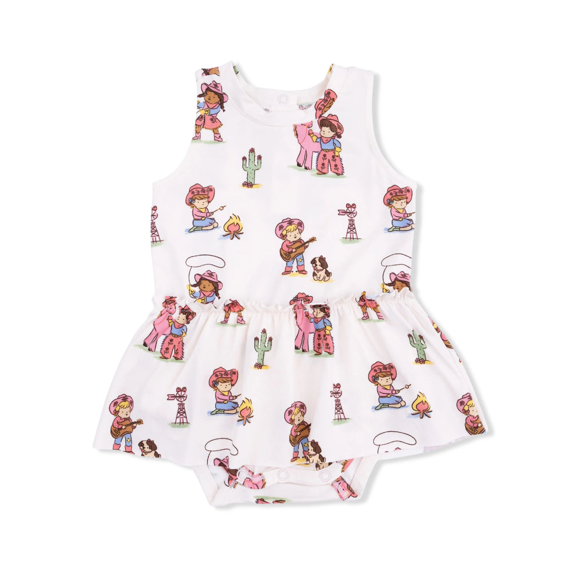 Angel Dear Vintage Cowgirls - Bodysuit with Skirt - 