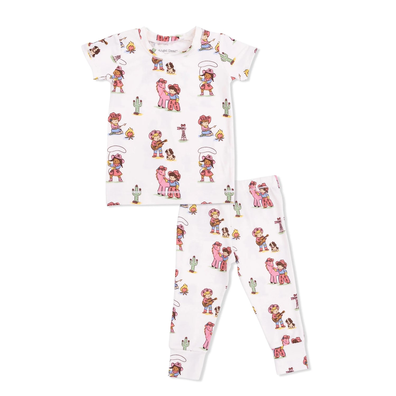 Angel Dear Vintage Cowgirls - Short Sleeve Loungewear Set - 