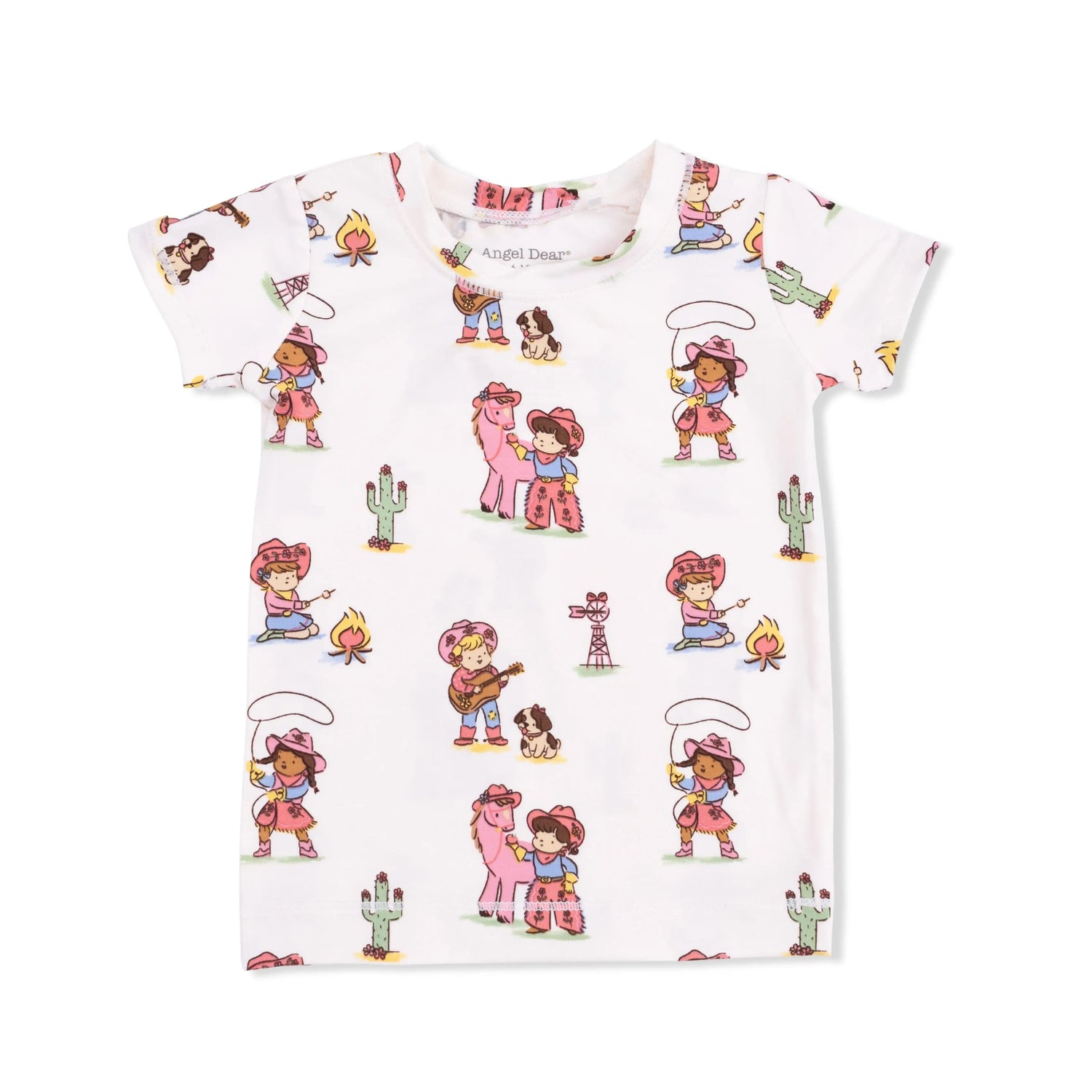 Angel Dear Vintage Cowgirls - Short Sleeve Loungewear Set - 