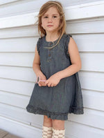 Rylee Faith Designs Vintage Denim Ruffle Girls DressEveretts Place