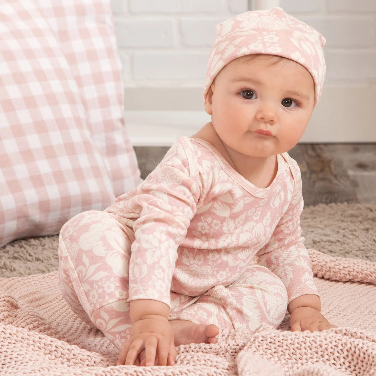 Tesa Babe Vintage Floral Baby Romper – Cotton Long Sleeve One - Piece - 