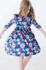 Mila & Rose ® Vintage Garden Three Quarter Sleeve Ruffle Twirl Dress Mila Rose - 