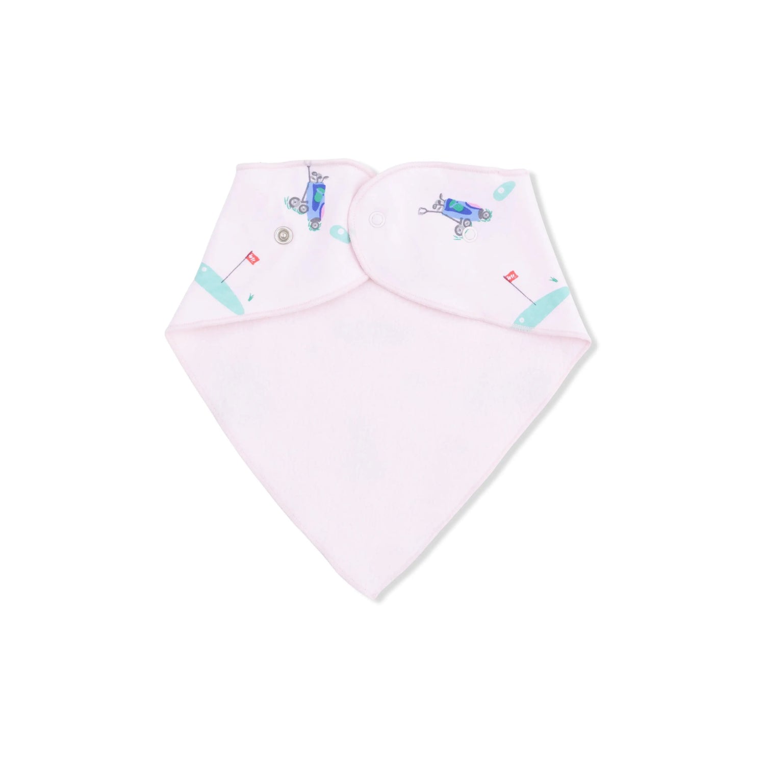 Angel Dear Vintage Golf Carts Pink - Bandana Bib - 