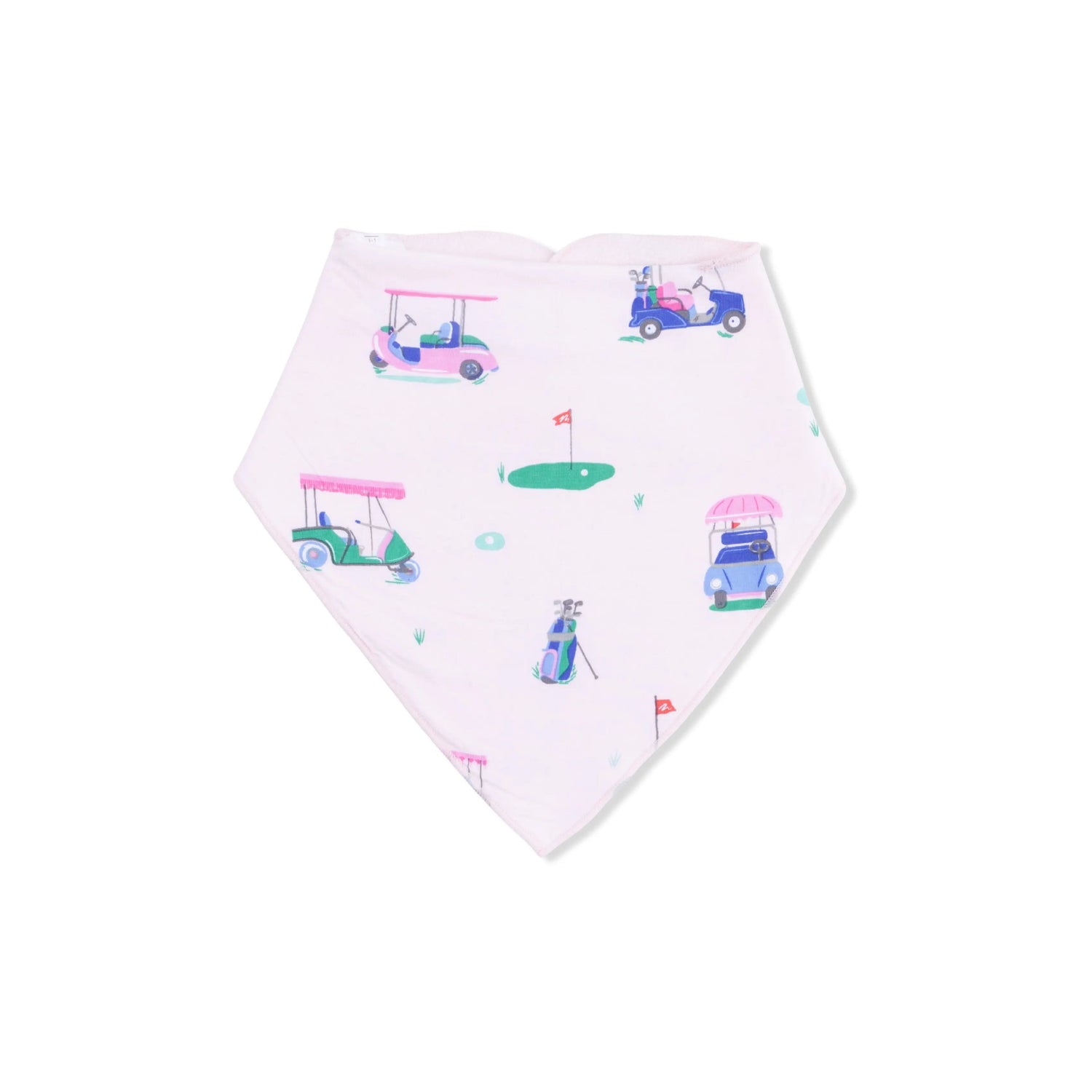 Angel Dear Vintage Golf Carts Pink - Bandana Bib - 