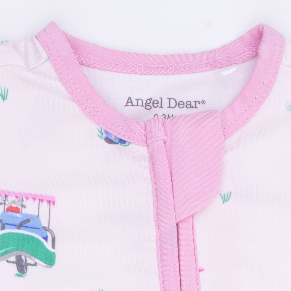 Angel Dear Vintage Golf Carts Pink - Convertible Romper - 